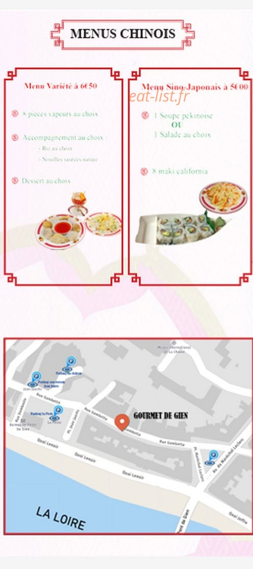 Gourmet de Gien — carte page 7