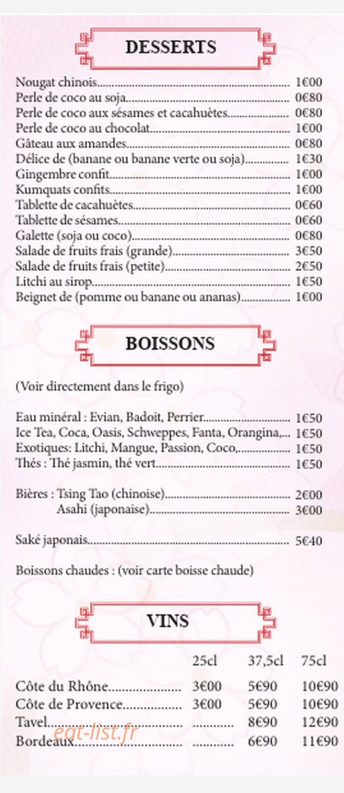 Gourmet de Gien — carte page 8