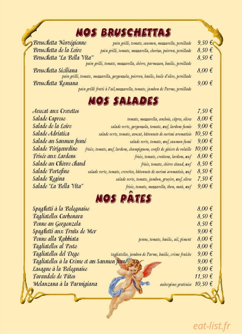 La Bella Vita — carte page 4