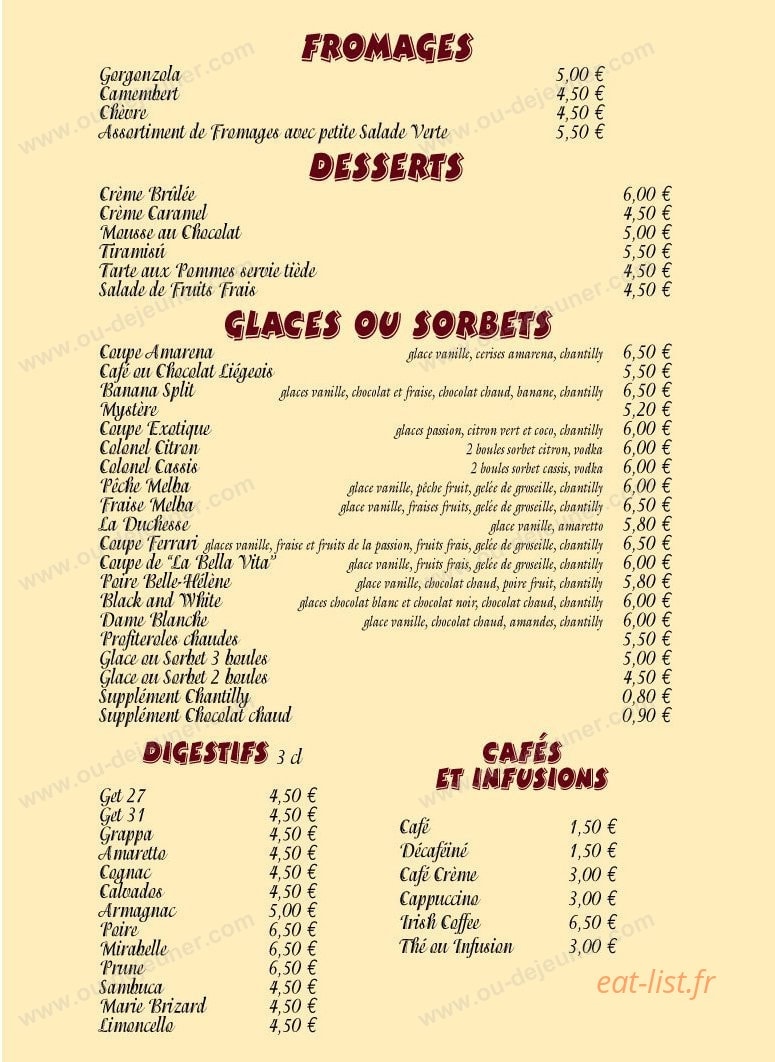 La Bella Vita — carte page 7