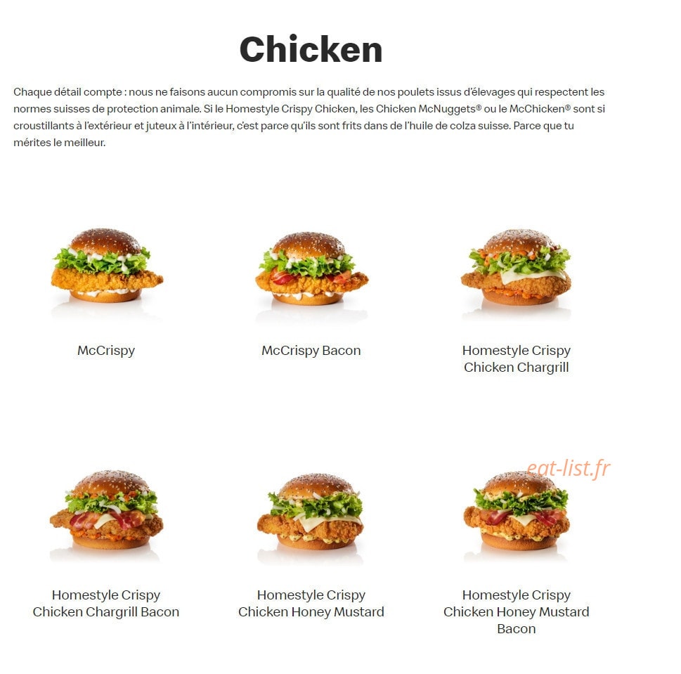 Mc Donald's — carte page 4