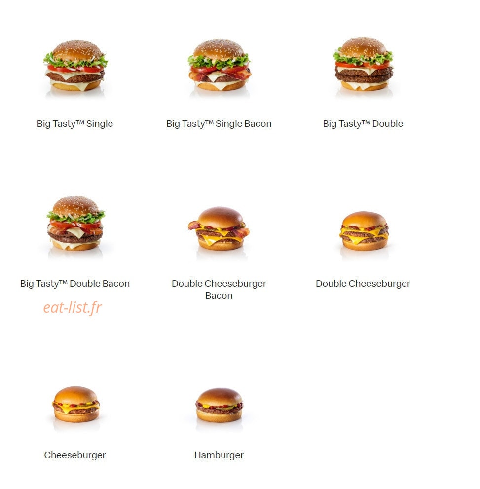 Mc Donald's — carte page 3