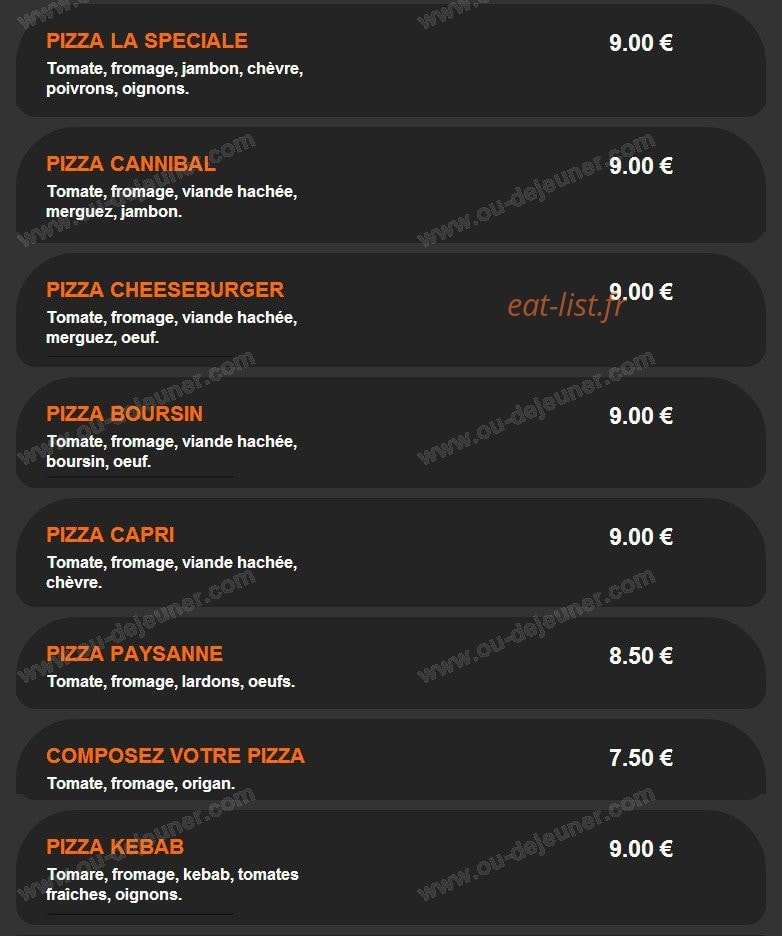 Pizza Dinapoli — carte page 4