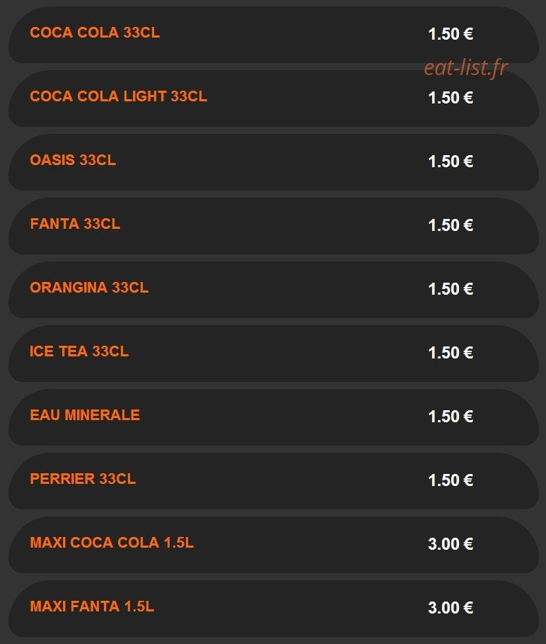 Pizza Dinapoli — carte page 15