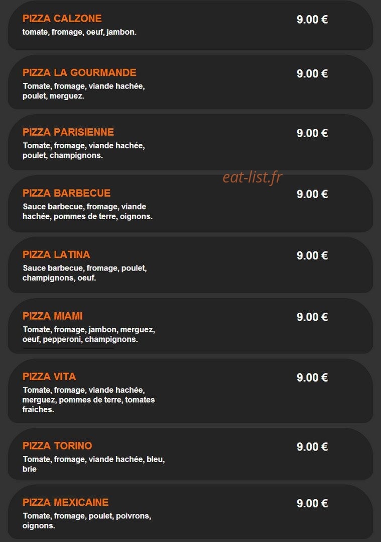 Pizza Dinapoli — carte page 3