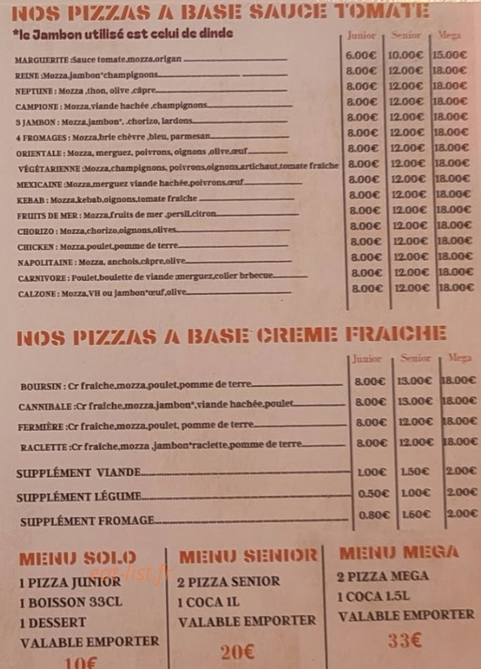 Yolla Food — carte page 2