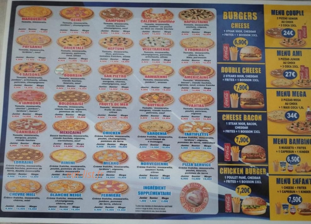 Pizza Service — carte page 2