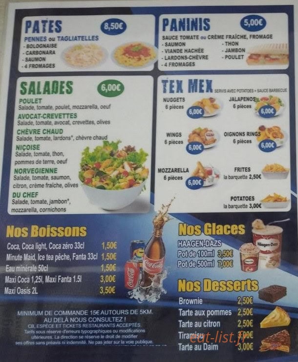 Pizza Service — carte page 3