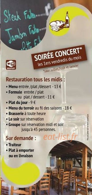 La Taverne — carte page 2