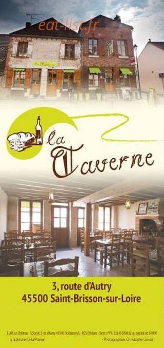 La Taverne — carte page 1