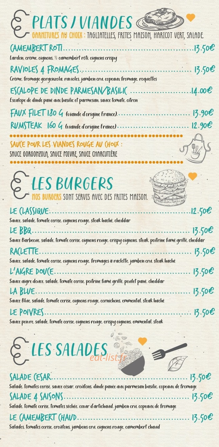 Les saveurs D'agathe — carte page 2