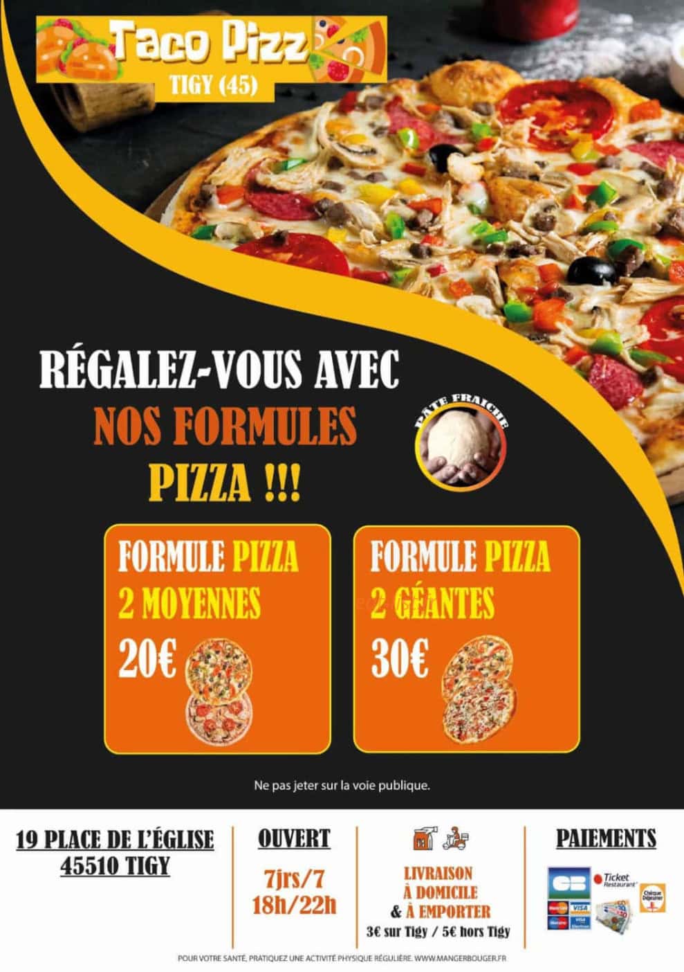 Taco Pizz — carte page 2