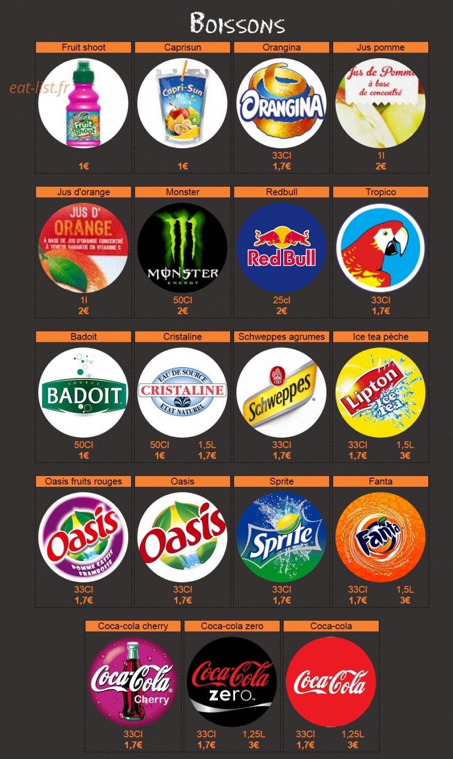 Hop'la Pizza — carte page 7