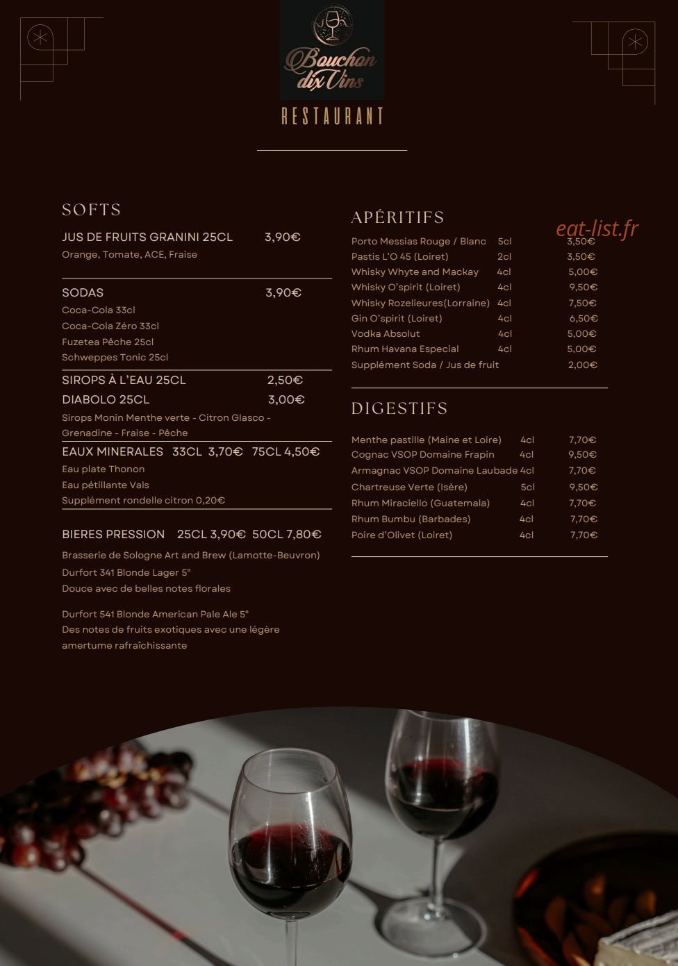Bouchon Dix Vins — carte page 4