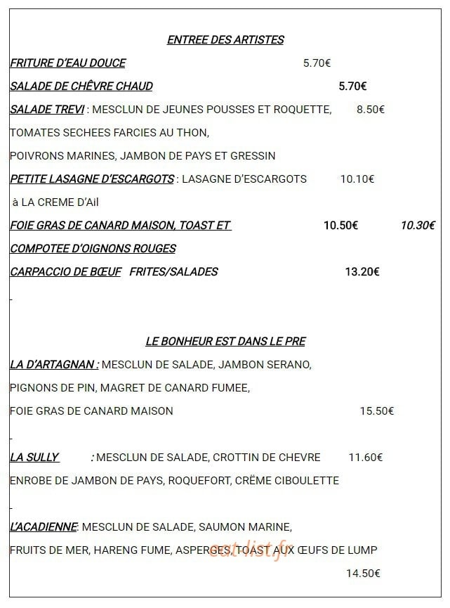 Le Trevi — carte page 2