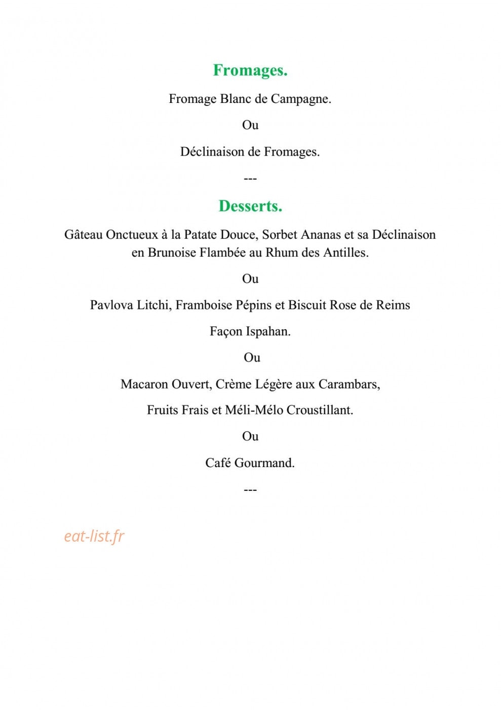 Restaurant entre Loire et Sologne — carte page 3