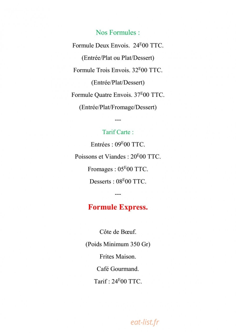 Restaurant entre Loire et Sologne — carte page 4