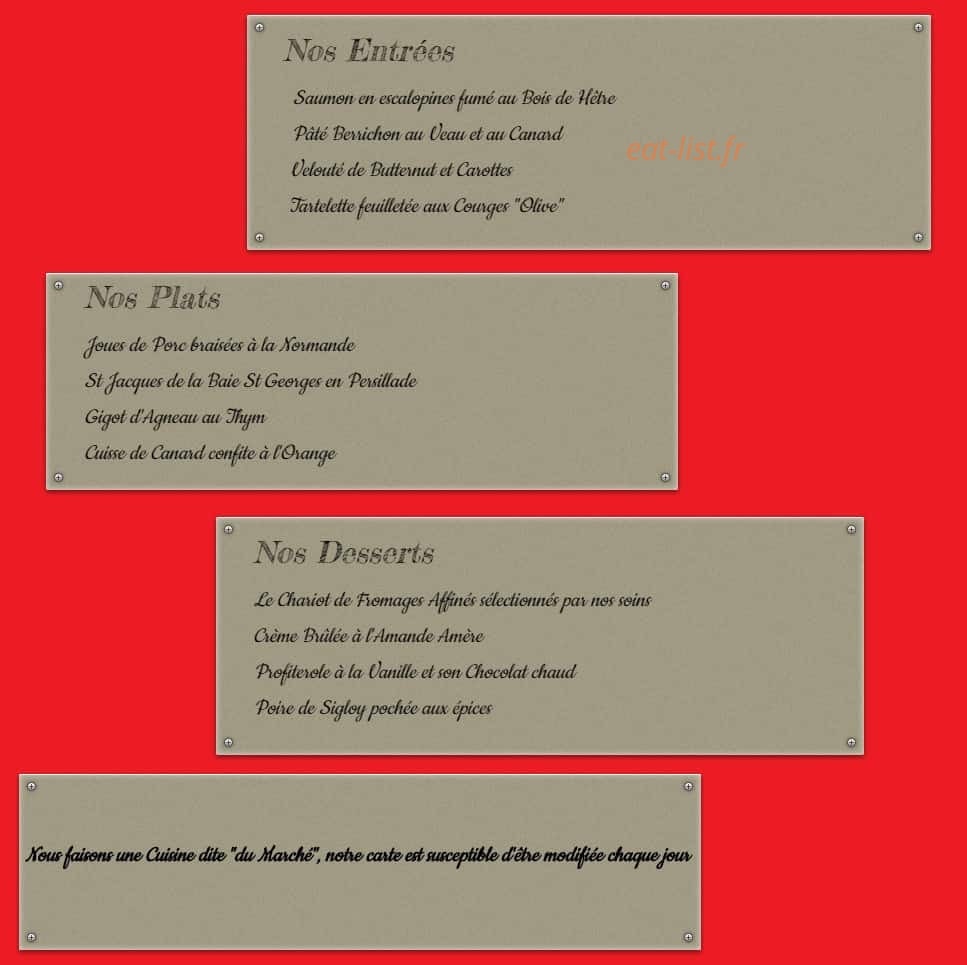 Le Petit Solognot — carte page 2