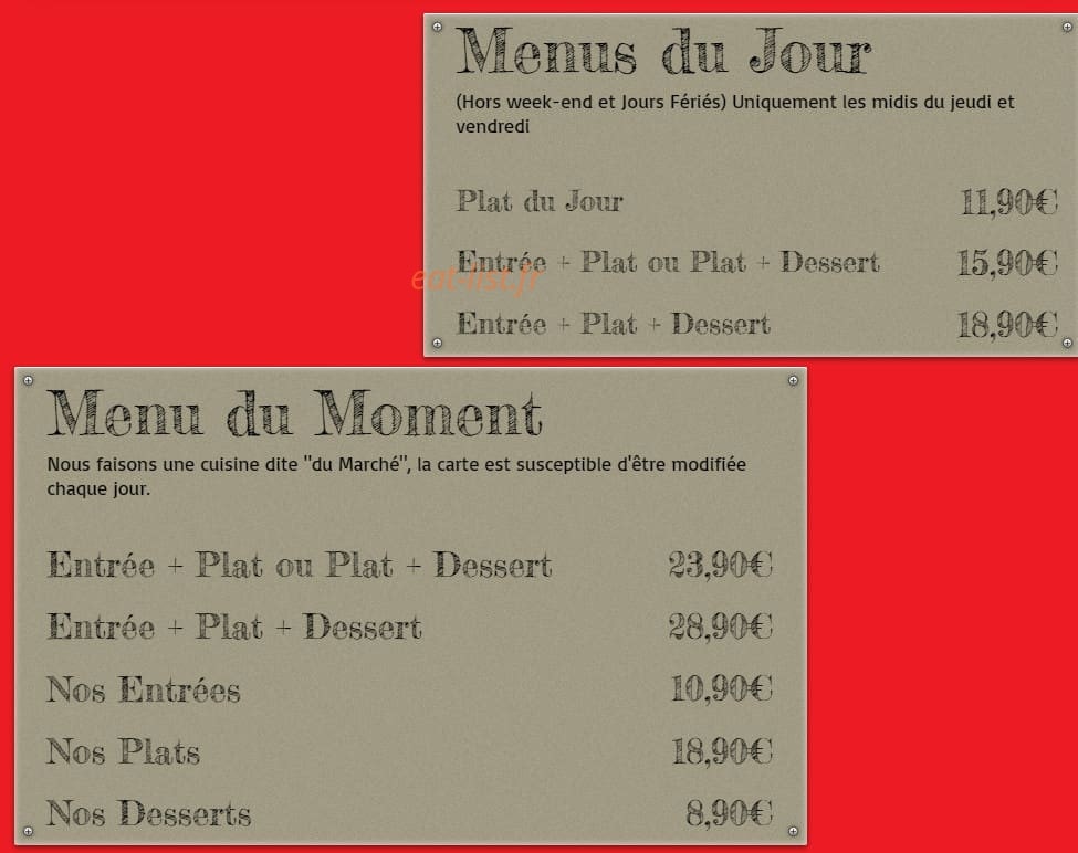 Le Petit Solognot — carte page 1