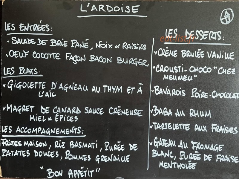 Chez Meumeu — carte page 1