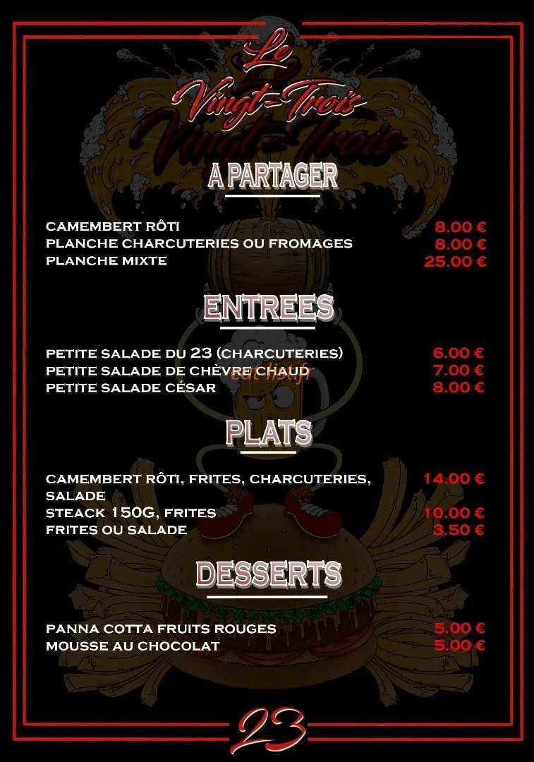 Le Vingt-Trois — carte page 1