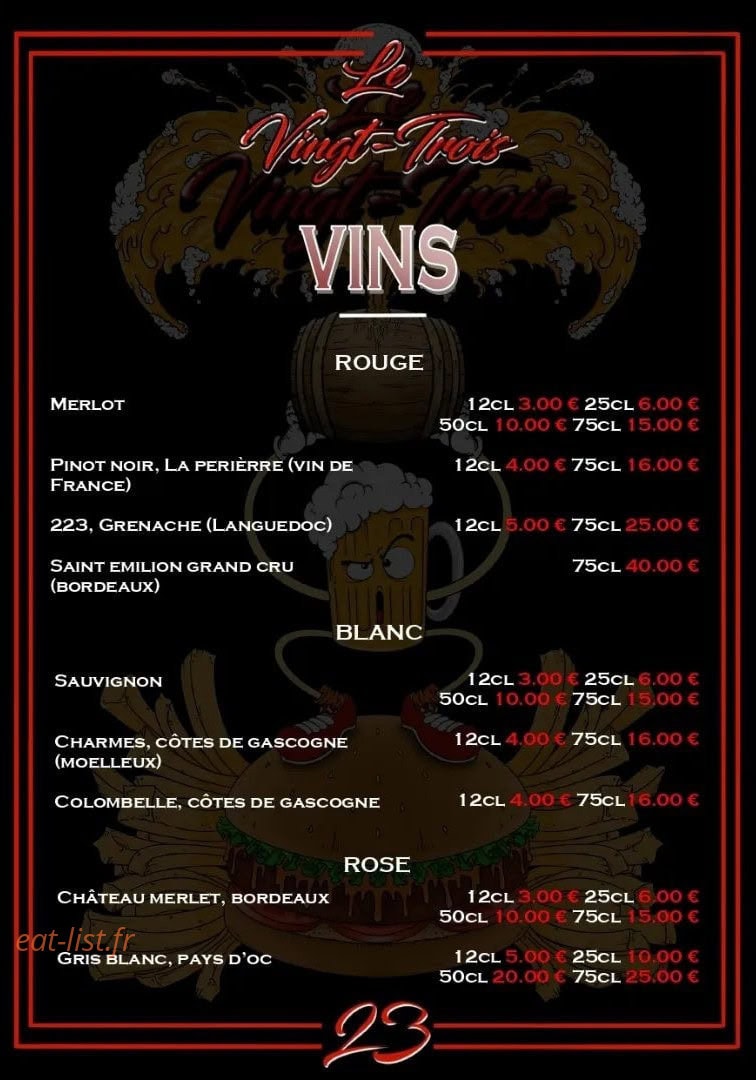 Le Vingt-Trois — carte page 7