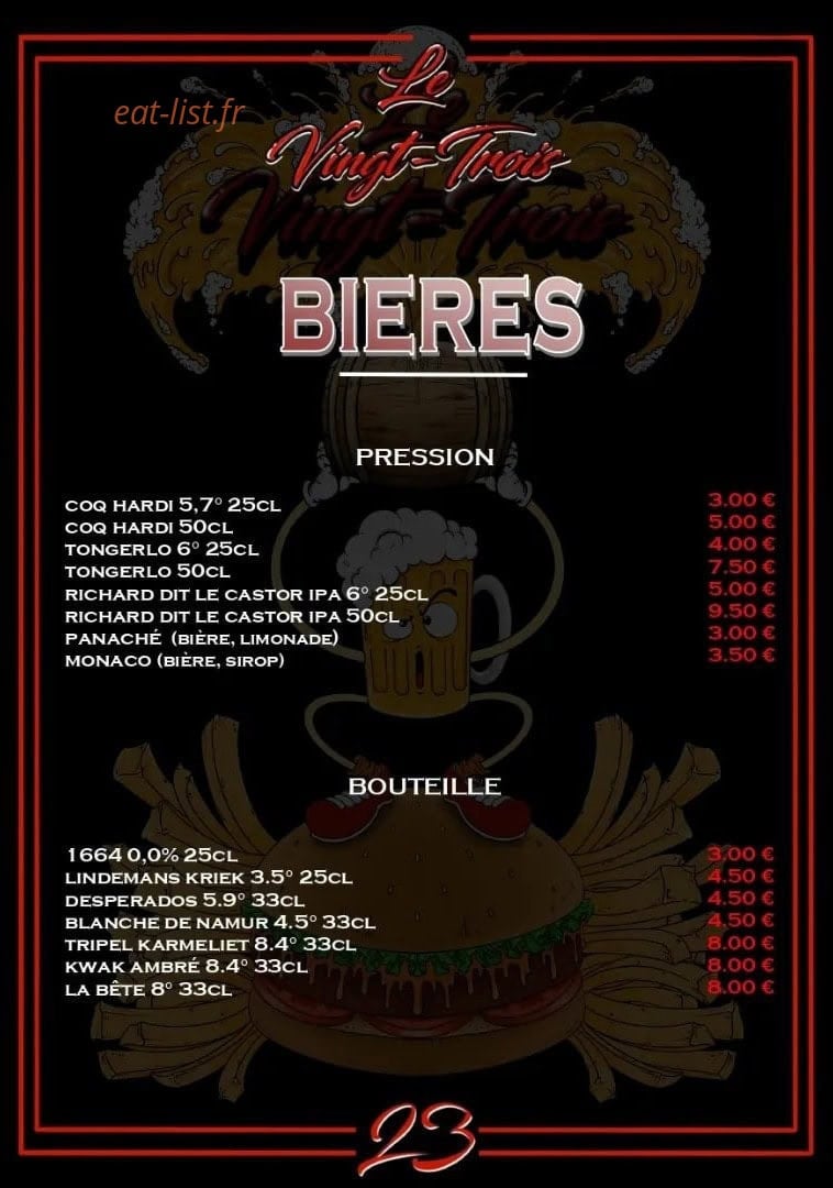 Le Vingt-Trois — carte page 8