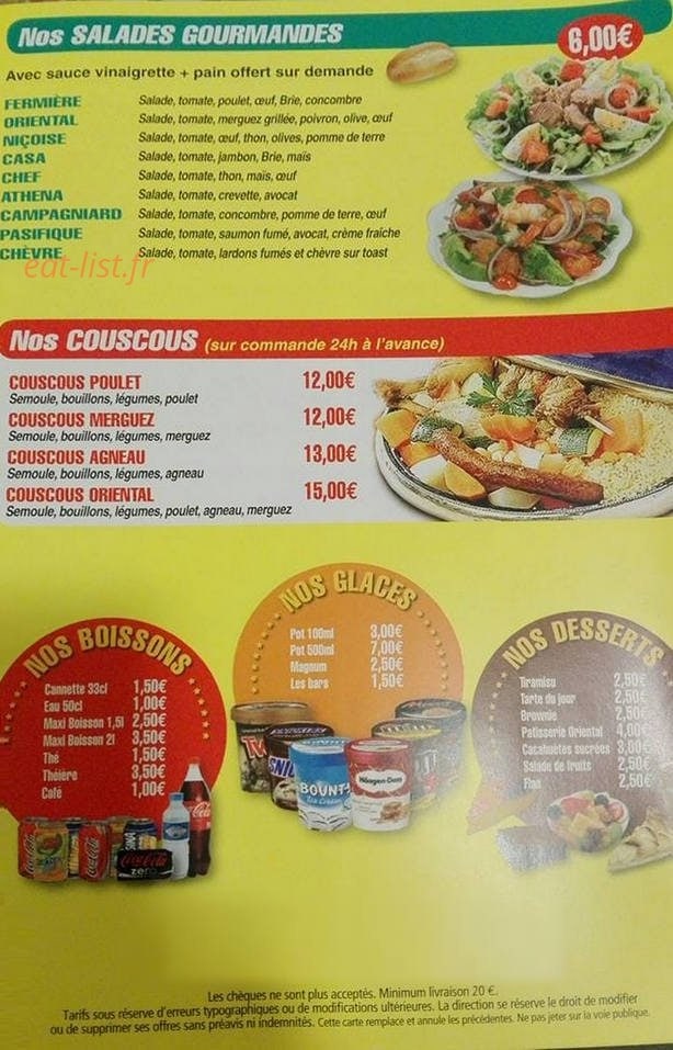 Oriental Pizzeria — carte page 6