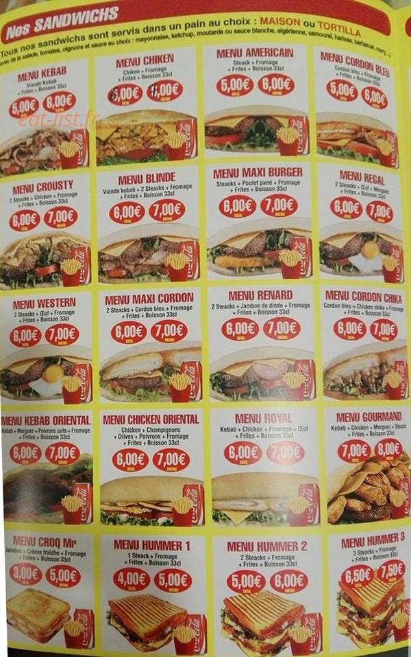 Oriental Pizzeria — carte page 3