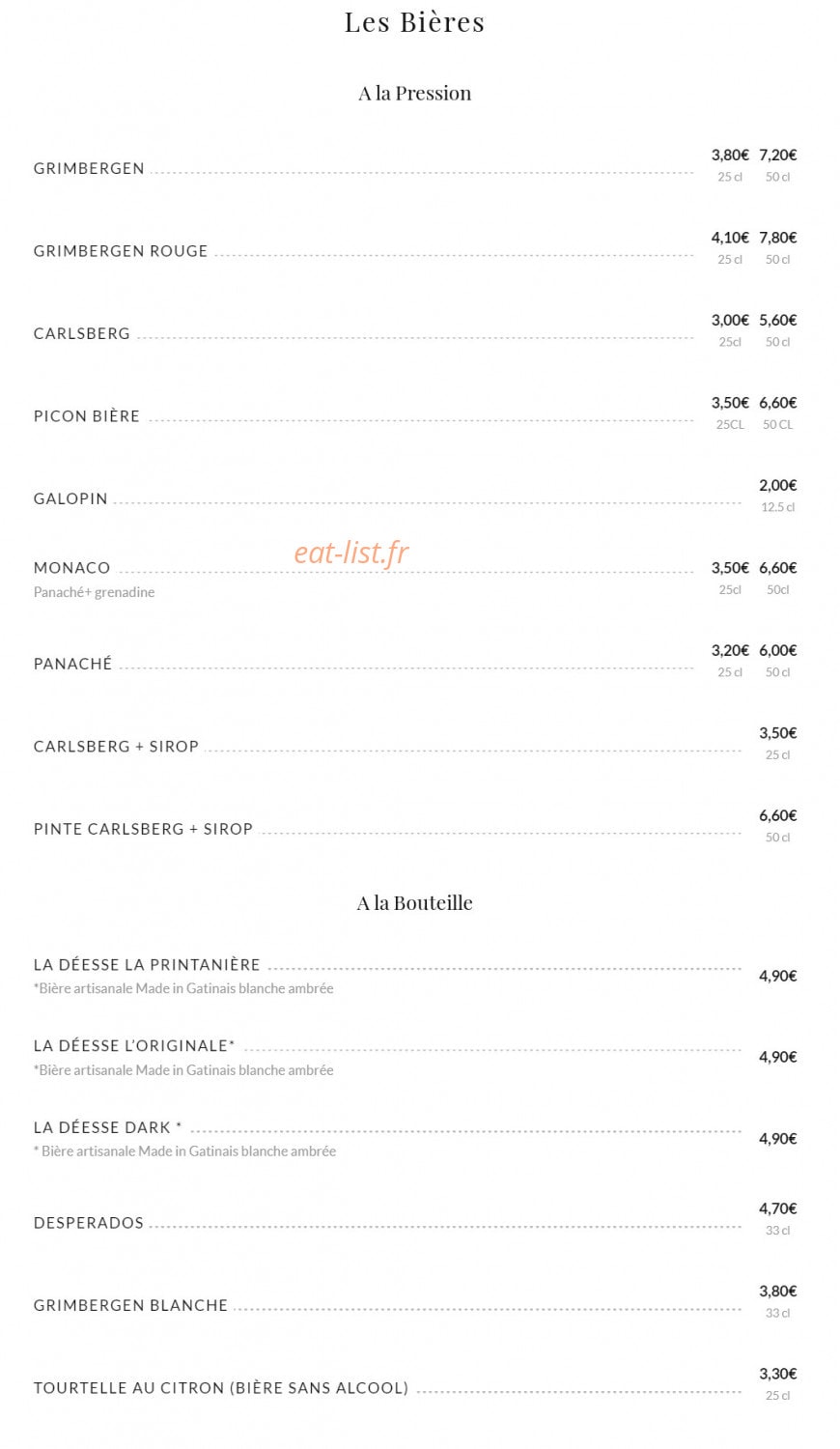 La cuizine — carte page 7