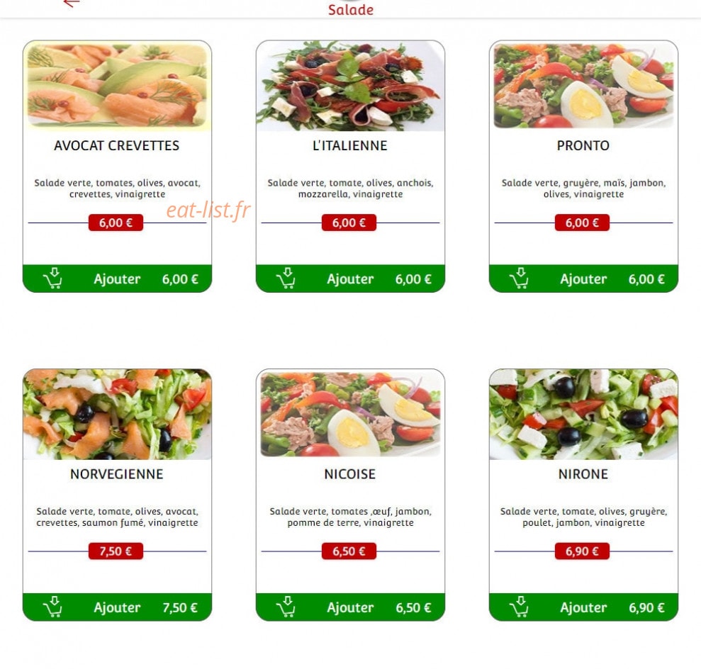Pronto Pizza — carte page 8