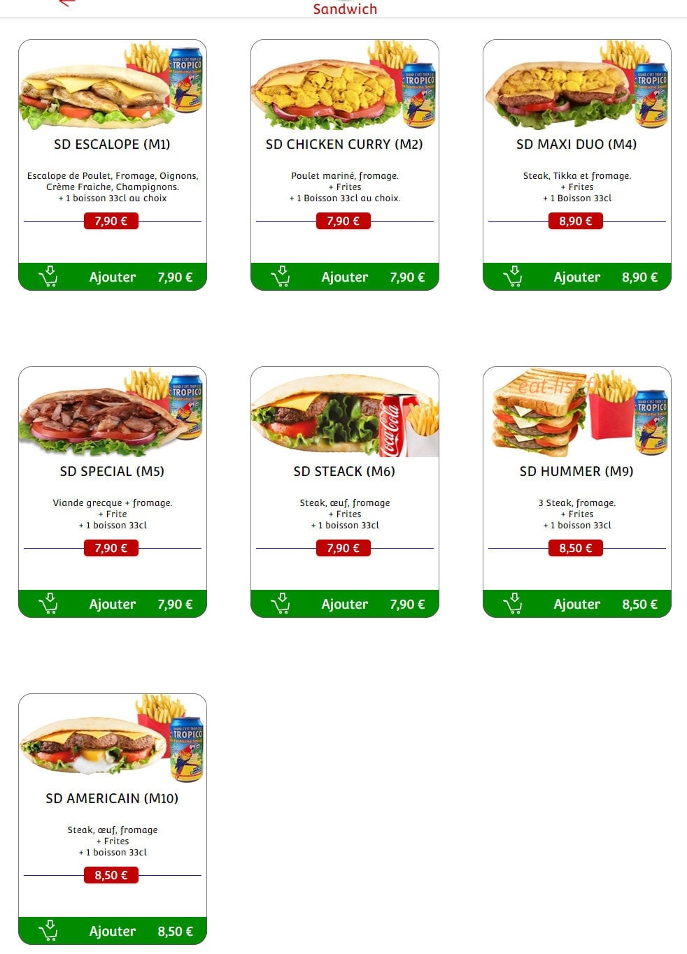 Pronto Pizza — carte page 12