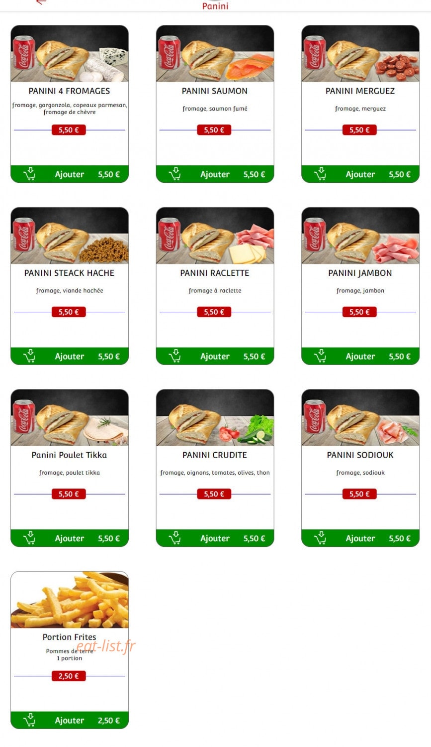 Pronto Pizza — carte page 4