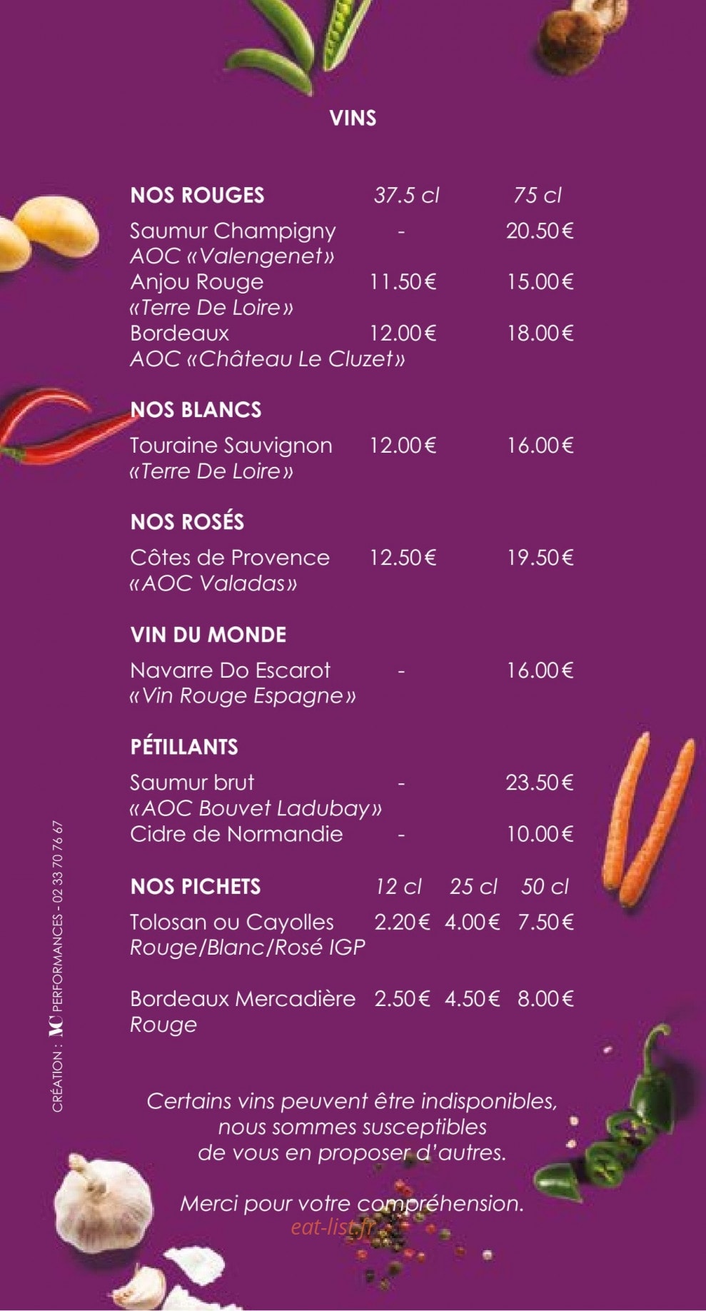 Resto Novo — carte page 4