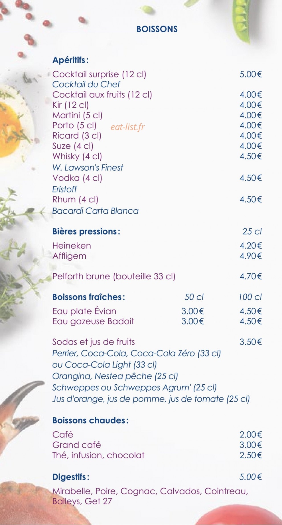 Resto Novo — carte page 3