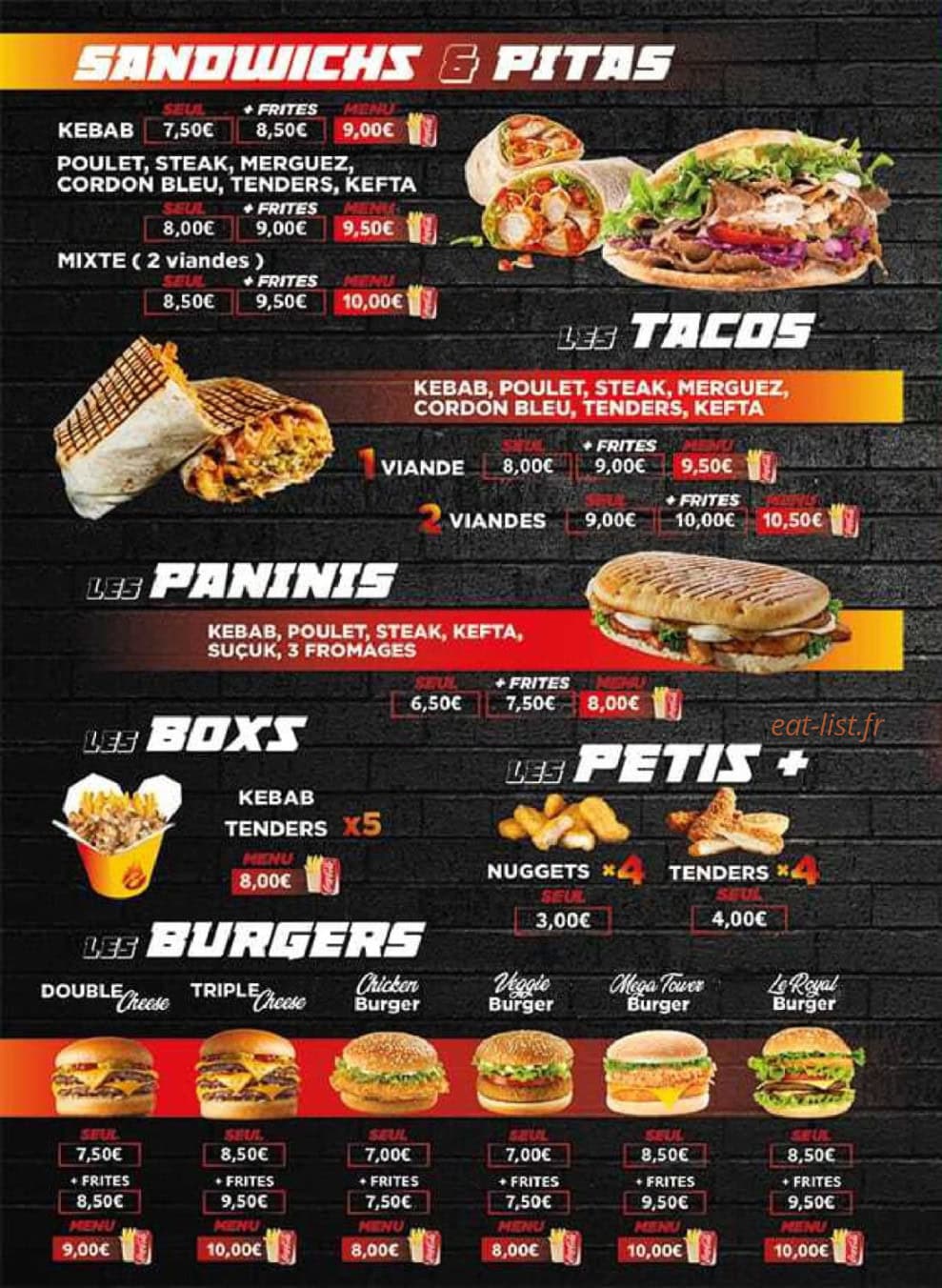 Snack de Boigny — carte page 2