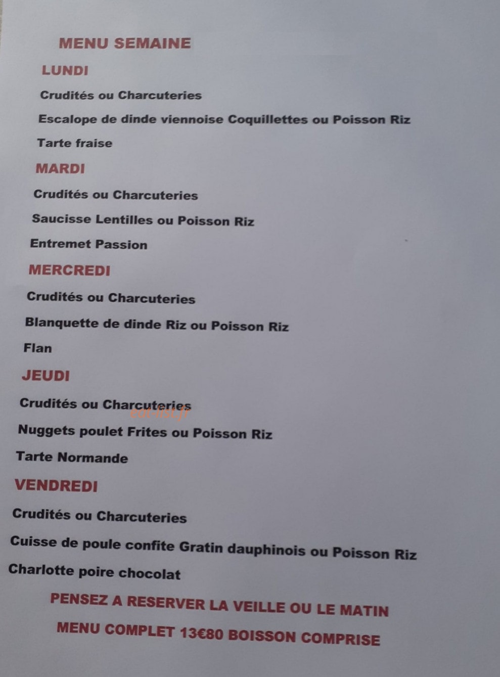 Ca-Re Bon'heure — carte page 1