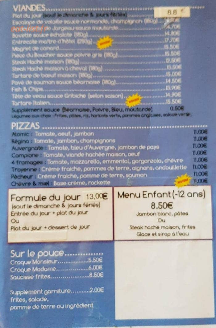 Au comptoir — carte page 3