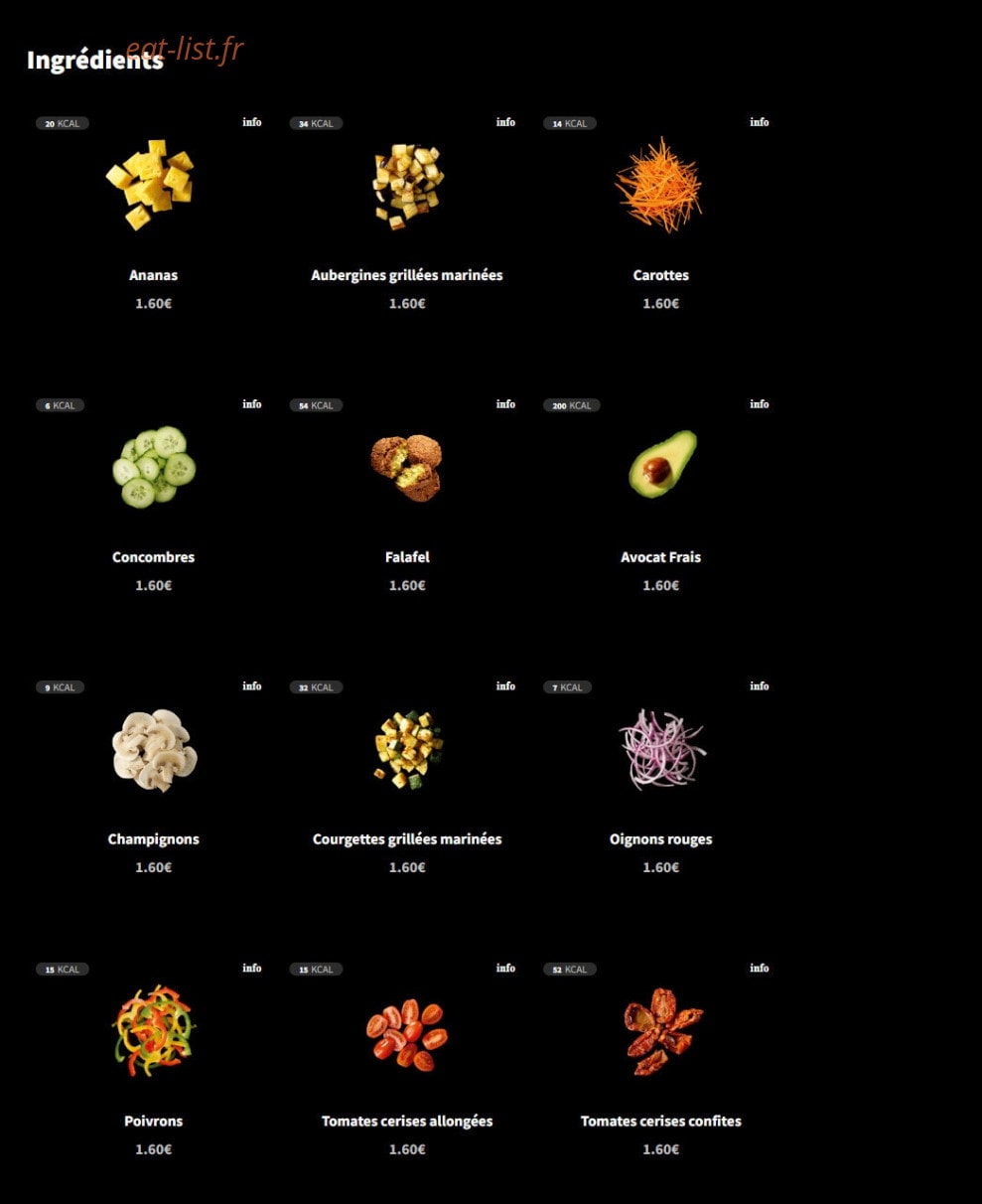 Eat Salad — carte page 3