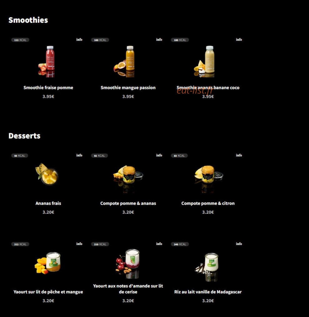 Eat Salad — carte page 10