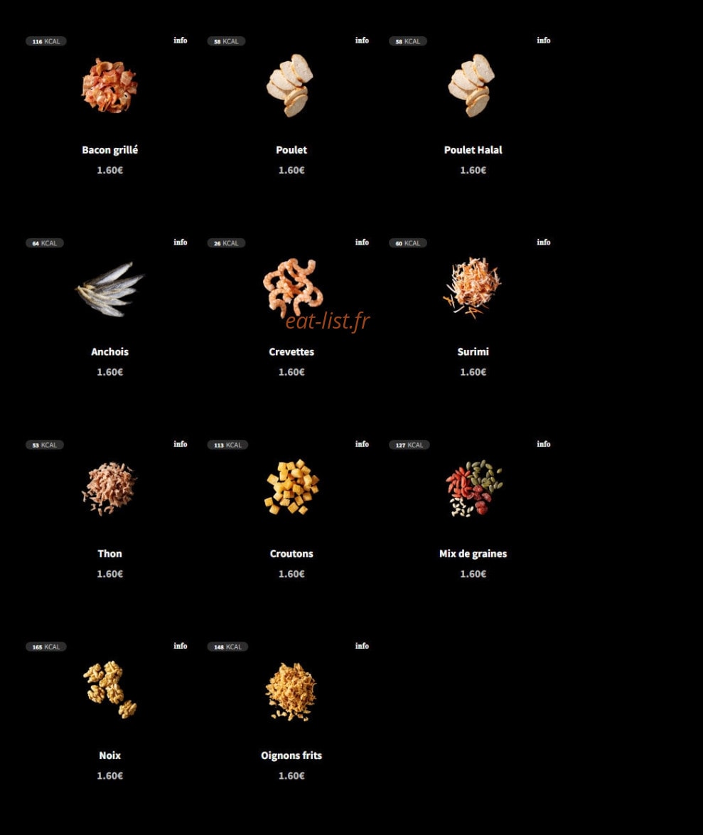 Eat Salad — carte page 5