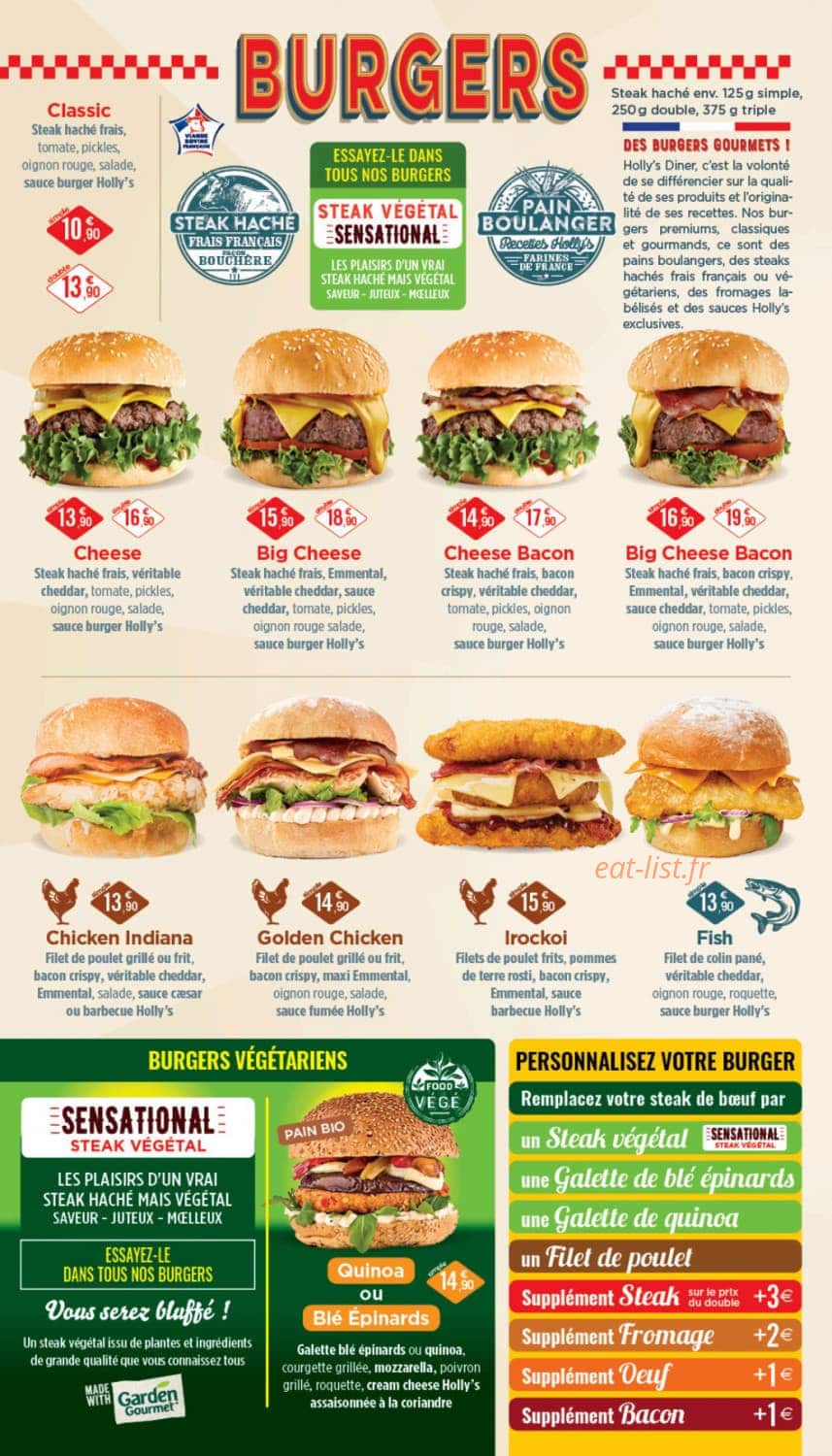 Holly's Diner — carte page 3