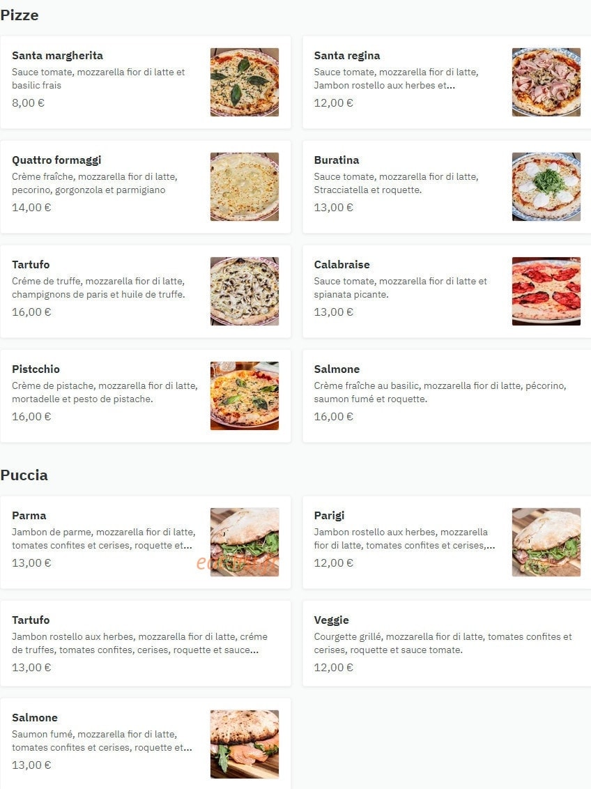 Trattoria di Papa — carte page 3