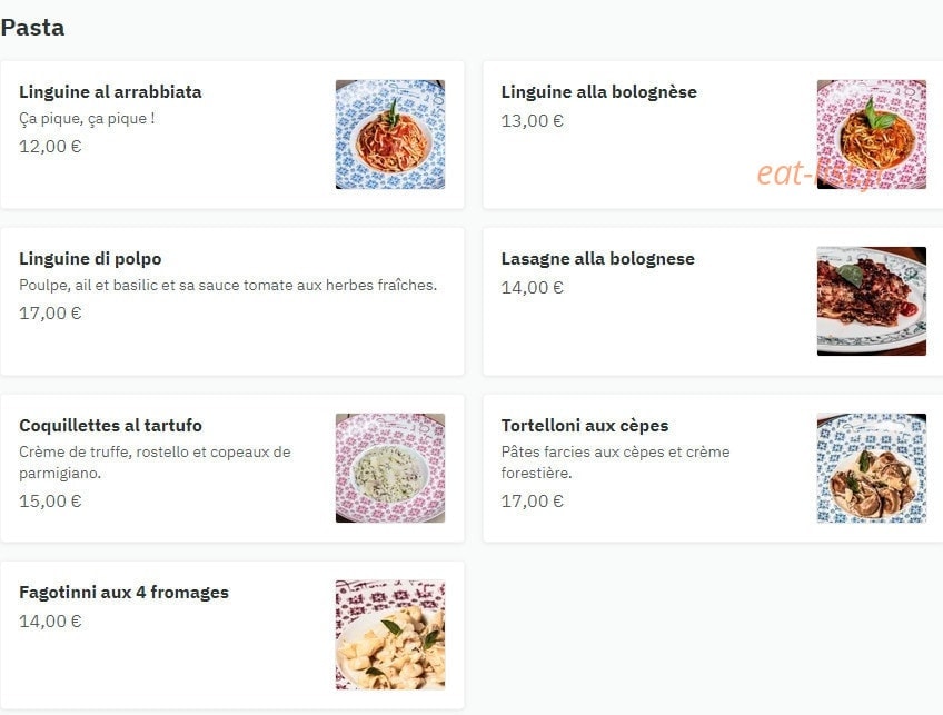 Trattoria di Papa — carte page 2