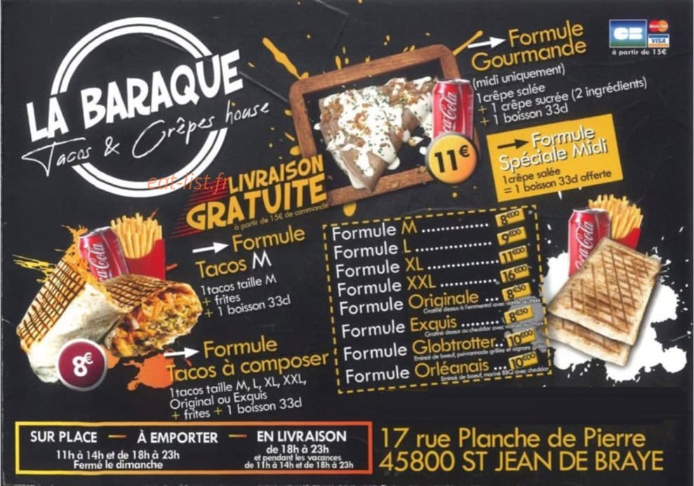 La baraque — carte page 1