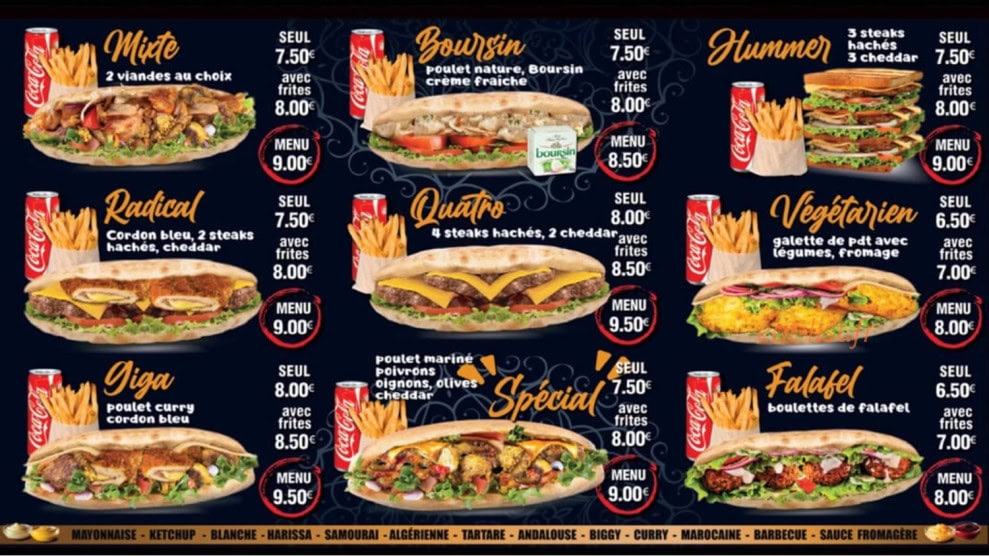 Régal food — carte page 2