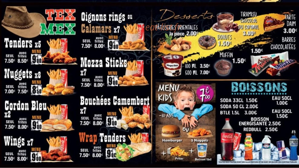 Régal food — carte page 5