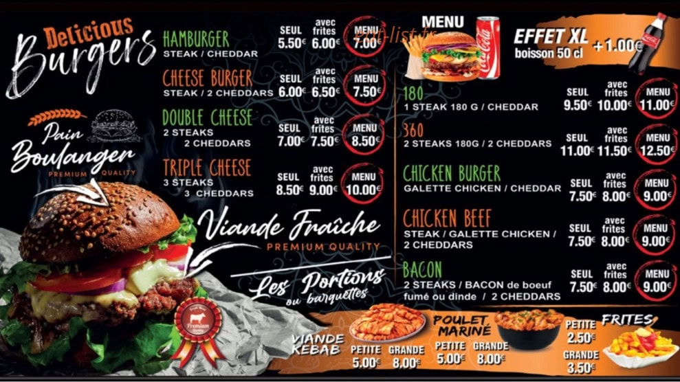 Régal food — carte page 3