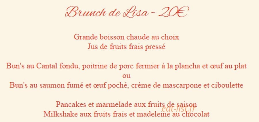 Bistro de Lisa — carte page 6