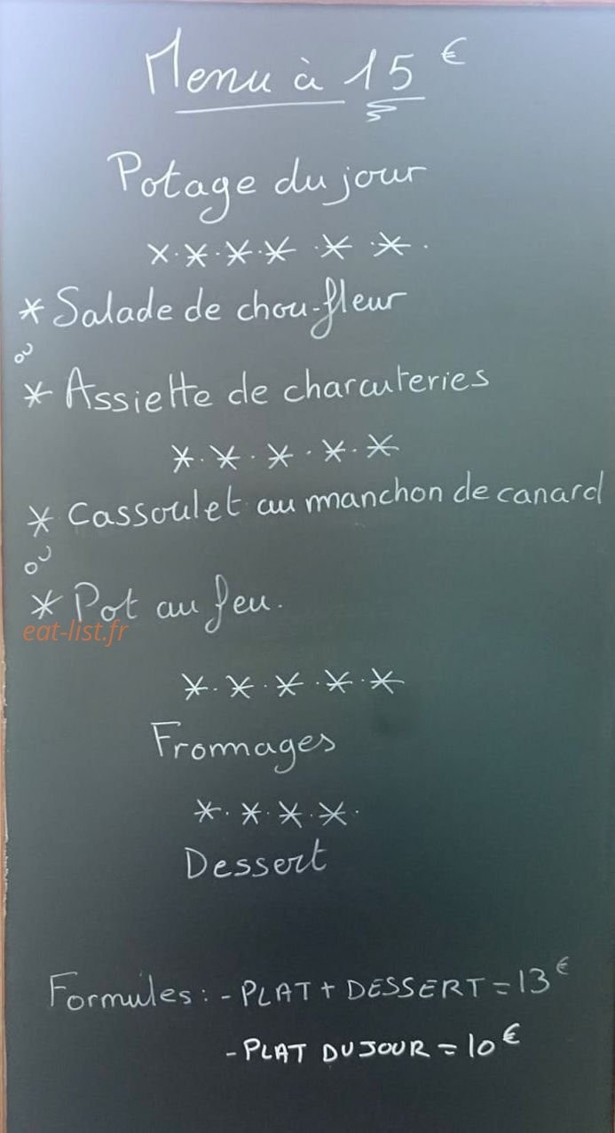 L'Auberge des Gabares — carte page 2